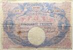 FRANKREICH 50 Francs BLEU ET ROSE FRANKREICH 50 Francs BLEU ET ROSE 1908 fSS -