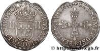 FRANKREICH Quart d'écu, titulature côté écu LOUIS XIV THE SUN KING Arras 1643 (31,5mm, 9,64g, 12h) -