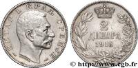 SERBIEN 2 Dinara Pierre Ier de Serbie SERBIEN Paris 1915 (27mm, 10,03g, 6h) -