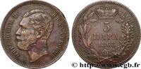 SERBIEN 5 Para Michel Obrenovich III SERBIEN 1868 (25mm, 4,89g, 12h) -