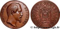 FRANKREICH Médaille, Exposition universelle, Agriculture, Ind EXPOSITIONS UNIVERSELLES 75 - Paris 1855 (59,5mm, 112,35g, 12h) -