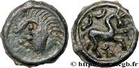 FRANKREICH Potin au cheval à droite GALLIEN - BELGICA - SUESSIONES (Region die Soissons) Ier siècle avant J.-C. (18mm, 3,36g, 3h) -