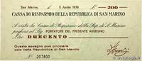 SAN MARINO 200 Lire SAN MARINO 200 Lire 1976 fST -