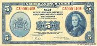 NIEDERLÄNDISCH-INDIEN 5 Gulden NIEDERLÄNDISCH-INDIEN 5 Gulden 1943 fSS -