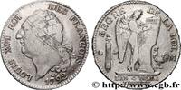 FRANKREICH Écu dit au génie, type FRANÇOIS LOUIS XVI Toulouse 1792 (38,5mm, 29,10g, 6h) -