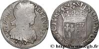 FRANKREICH Douzième d'écu de Navarre, portrait à la mèche lon LOUIS XIV THE SUN KING Saint-Palais 1654 (18,5mm, 2,04g, 6h) -