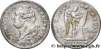 FRANKREICH 15 sols dit au génie, type FRANCAIS LOUIS XVI Metz 1791 (23,5mm, 5,06g, 6h) -
