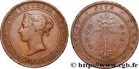 CEYLON 5 Cents Victoria CEYLON Calcutta 1870 (34mm, 18,29g, 12h) -