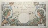FRANKREICH 1000 Francs COMMERCE ET INDUSTRIE FRANKREICH 1000 Francs COMMERCE ET INDUSTRIE 1944 fST+ -