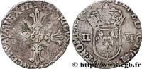 FRANKREICH Quart d'écu, croix feuillue de face HENRY IV Rennes 1601 (30mm, 9,48g, 5h) -