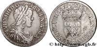 FRANKREICH Demi-écu, portrait à la mèche longue LOUIS XIV THE SUN KING Troyes 1655 (32,5mm, 13,46g, 6h) -
