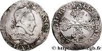 FRANKREICH Franc au col plat HENRY III Rouen 1584 (33mm, 13,82g, 8h) -