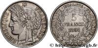 FRANKREICH 5 francs Cérès, IIe République ZWEITE FRANZOSISCHE REPUBLIK Paris 1851 (37mm, 24,97g, 6h) -