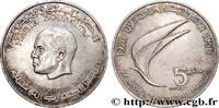 TUNESIEN 5 Dinars Habib Bourguiba 20e anniversaire de l’ind TUNESIEN 1976 (35mm, 23,94g, 12h) -