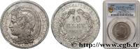 FRANKREICH Concours de 10 centimes, essai en étain par Oudiné ZWEITE FRANZOSISCHE REPUBLIK Paris 1848 (30mm, g, 6h) -