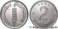 FRANKREICH Essai de 2 centimes Épi FUNFTE FRANZOSISCHE REPUBLIK Paris 1961 (17mm, 2,30g, 6h) -