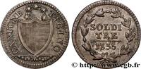 SCHWEIZ - KANTON TESSIN 3 Soldi SCHWEIZ - KANTON TESSIN 1835 (18mm, 1,91g, 6h) -