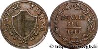 SCHWEIZ - KANTON TESSIN 6 Denari SCHWEIZ - KANTON TESSIN 1841 (18mm, 1,55g, 12h) -