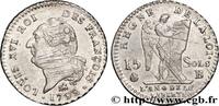 FRANKREICH 15 sols dit au génie, type FRANÇOIS LOUIS XVI Rouen 1792 (23,5mm, 5,06g, 6h) -