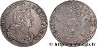 FRANKREICH Demi-écu aux insignes LOUIS XIV THE SUN KING Amiens 1702 (33,5mm, 13,44g, 6h) -