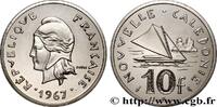 NEUKALEDONIEN Piéfort 10 Francs Pacifique NEUKALEDONIEN Paris 1967 (24mm, 12,25g, 6h) -