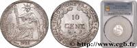 FRANZÖSISCHE-INDOCHINA 10 Centièmes FRANZÖSISCHE-INDOCHINA Paris 1921 (19mm, 2,70g, 6h) -