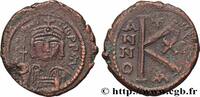 THE EMPIRE FROM ANASTASIUS TO MAURICE TIBERIUS (49 Demi-follis MAURICIUS TIBERIUS Constantinople 591-592 (23,5mm, 10,12g, 12h) -