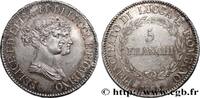 ITALIEN - FÜRSTENTUM LUCQUES UND PIOMBINO - FÉLIX 5 franchi, grands bustes ITALIEN - FÜRSTENTUM LUCQUES UND PIOMBINO - FÉLIX BACCIOCHI AND ELISA BONAPARTE Florence 1808 (37,5mm, 25,00g, 6h) -