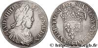 FRANKREICH Demi-écu, portrait à la mèche longue LOUIS XIV THE SUN KING Tours 1652 (32,5mm, 13,60g, 6h) -