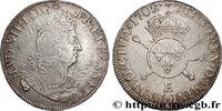 FRANKREICH Demi-écu aux insignes LOUIS XIV THE SUN KING Tours 1702 (35mm, 13,23g, 6h) -