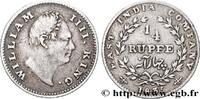 BRITISCH-INDIEN 1/4 Rupee (Roupie) William IV BRITISCH-INDIEN Calcutta 1835 (24,50mm, 2,79g, 12h) -