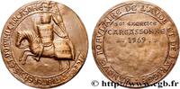 FRANKREICH Médaille, Banque populaire de l’Aude et de l’Arieg BANQUES - ÉTABLISSEMENTS DE CRÉDIT 1969 (68mm, 196,43g, 12h) -