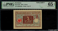 DEUTSCHLAND 2 Mark Spécimen DEUTSCHLAND 2 Mark Spécimen 1920 ST -