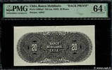 CHILE 20 Pesos Essai CHILE 20 Pesos Essai 1895 fST+ -