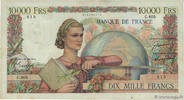FRANKREICH 10000 Francs GÉNIE FRANÇAIS FRANKREICH 10000 Francs GÉNIE FRANÇAIS 1950 S -