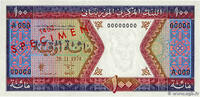 MAURITANIEN 100 Ouguiya Spécimen MAURITANIEN 100 Ouguiya Spécimen 1974 fST+ -