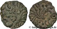 FRANKREICH Bronze au coq à tête humaine GALLIEN - BELGICA - BELLOVACI (Region die Beauvais) Beauvais (60) c. 50-30 AC. (15,5mm, 1,78g, 1h) -