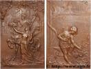 FRANKREICH Plaquette, Exposition Universelle et International EXPOSITIONS UNIVERSELLES Belgique, Gand 1913 (79,5mm, 120,45g, 12h) -