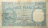 FRANKREICH 20 Francs BAYARD FRANKREICH 20 Francs BAYARD 1917 S -