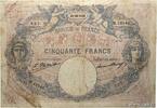 FRANKREICH 50 Francs BLEU ET ROSE FRANKREICH 50 Francs BLEU ET ROSE 1926 fS -