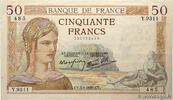 FRANKREICH 50 Francs CÉRÈS modifié FRANKREICH 50 Francs CÉRÈS modifié 1939 SS -
