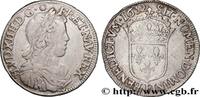 FRANKREICH Demi-écu, portrait à la mèche longue LOUIS XIV THE SUN KING Angers 1652 (31,5mm, 13,62g, 6h) -