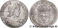 FRANKREICH Demi-écu, portrait à la mèche longue LOUIS XIV THE SUN KING Poitiers 1651 (31,5mm, 13,55g, 6h) -