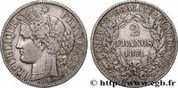 2 francs Cérès, avec légende 1871 FRANKREICH DRITTE FRANZOSISCHE REPUBLIK Bordeaux 1871 (27mm, 9,80g, 6h) fSS