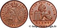 BELGIEN 2 Centimes monogramme d’Albert Ier légende françai BELGIEN 1914 (21,5mm, 4,00g, 6h) -