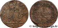 SCHWEIZ - KANTON ST. GALLEN 1 Batzen SCHWEIZ - KANTON ST. GALLEN 1814 (24mm, 2,17g, 6h) -