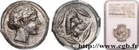 Classic 1 (480 BC to 400 BC) Tétradrachme SIZLIEN - LEONTINOI Léontini c. 450 AC. (26,5mm, 17,28g, 7h) -
