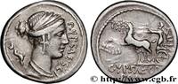 THE REPUBLIC (280 BC to 27 BC) Denier PLAUTIA Rome 60 AC. (17,5mm, 3,93g, 12h) -