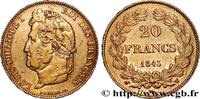 FRANKREICH 20 francs Louis-Philippe, Domard LUDWIG PHILIPP I Lille 1843 (21mm, 6,42g, 6h) -