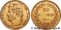 FRANKREICH 20 francs Louis-Philippe, Domard LUDWIG PHILIPP I Lille 1844 (21mm, 6,42g, 6h) -